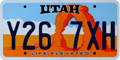 UT license plate Y267XH