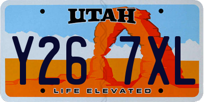 UT license plate Y267XL