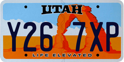 UT license plate Y267XP