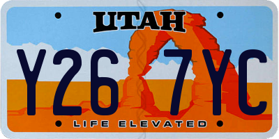 UT license plate Y267YC