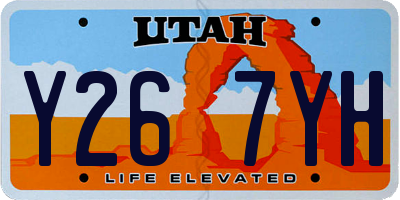 UT license plate Y267YH