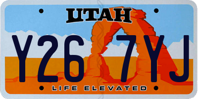 UT license plate Y267YJ