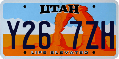 UT license plate Y267ZH