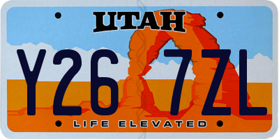 UT license plate Y267ZL