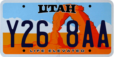 UT license plate Y268AA