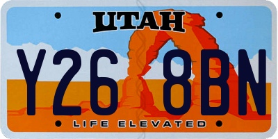 UT license plate Y268BN