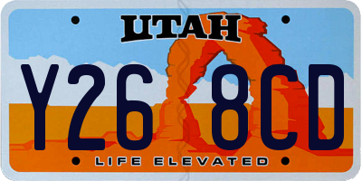 UT license plate Y268CD