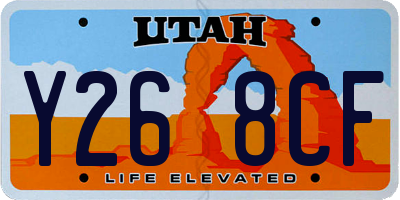 UT license plate Y268CF
