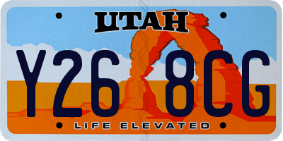 UT license plate Y268CG