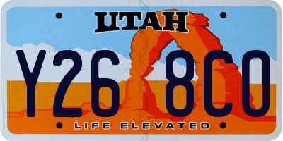 UT license plate Y268CO
