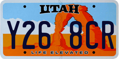 UT license plate Y268CR