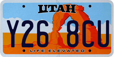 UT license plate Y268CU