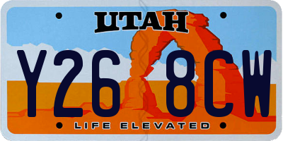 UT license plate Y268CW