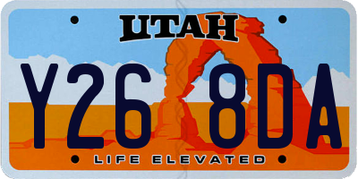 UT license plate Y268DA