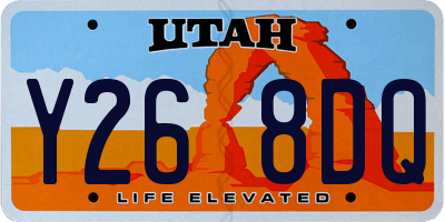 UT license plate Y268DQ