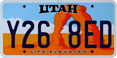 UT license plate Y268ED