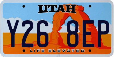UT license plate Y268EP