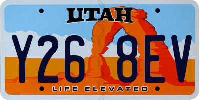 UT license plate Y268EV