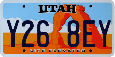 UT license plate Y268EY