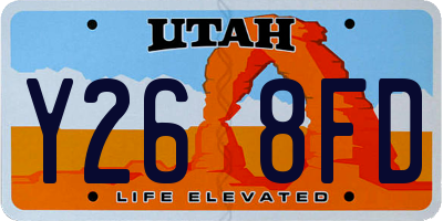 UT license plate Y268FD