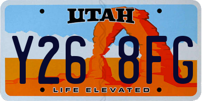 UT license plate Y268FG