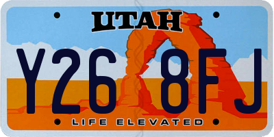 UT license plate Y268FJ