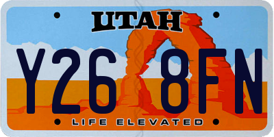 UT license plate Y268FN