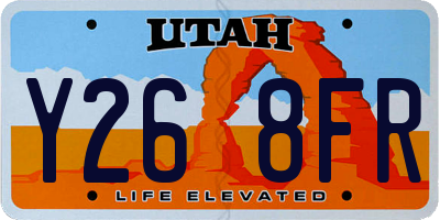 UT license plate Y268FR