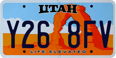 UT license plate Y268FV