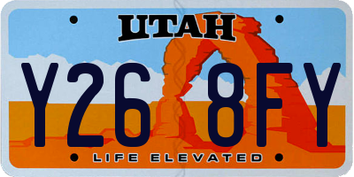 UT license plate Y268FY