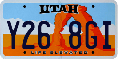 UT license plate Y268GI
