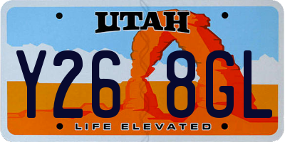 UT license plate Y268GL