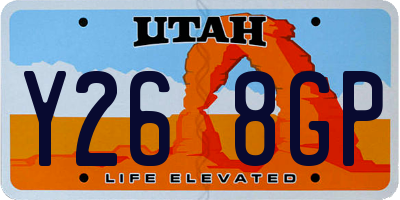 UT license plate Y268GP