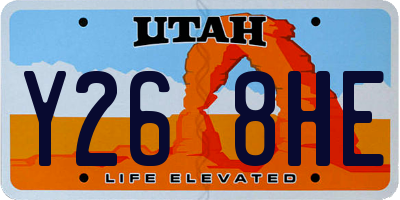 UT license plate Y268HE