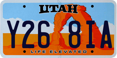 UT license plate Y268IA