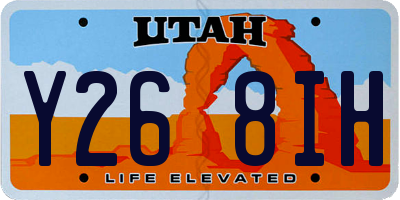UT license plate Y268IH