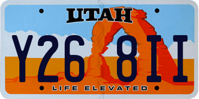 UT license plate Y268II