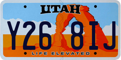 UT license plate Y268IJ