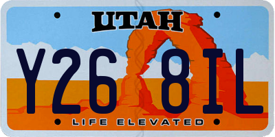 UT license plate Y268IL