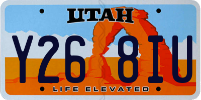 UT license plate Y268IU
