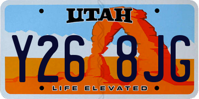UT license plate Y268JG
