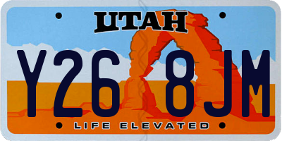 UT license plate Y268JM