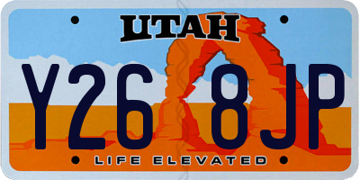 UT license plate Y268JP