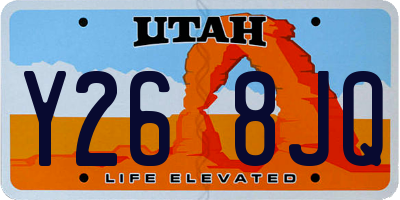 UT license plate Y268JQ