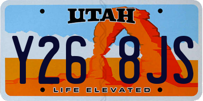 UT license plate Y268JS