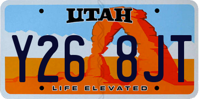 UT license plate Y268JT