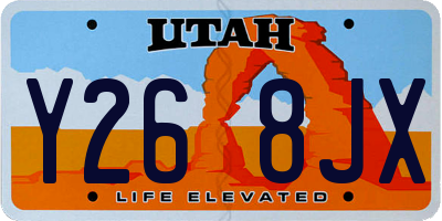 UT license plate Y268JX