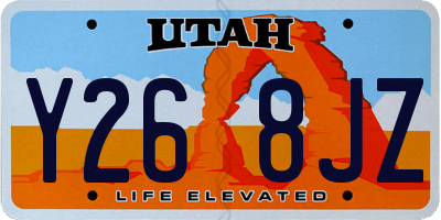 UT license plate Y268JZ