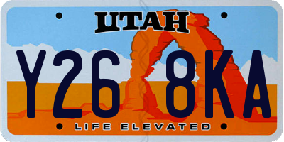 UT license plate Y268KA