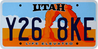 UT license plate Y268KE